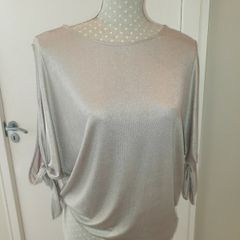 Next silver colour cold shoulder top uk8 bnwot
