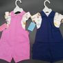 Stylish Baby Tshirt And Dungaree Set Blue Or Pink Sizes 6 Months-2 Years Image 4