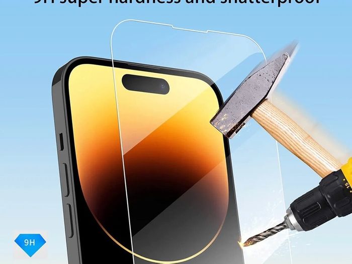 For iPhone 14 Pro Tempered Glass Screen Protector Saver Cover Case Friendly New