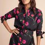 NEW_Dove Maxi Dress in Black/Pink/Red Poppy Flowers Image 5