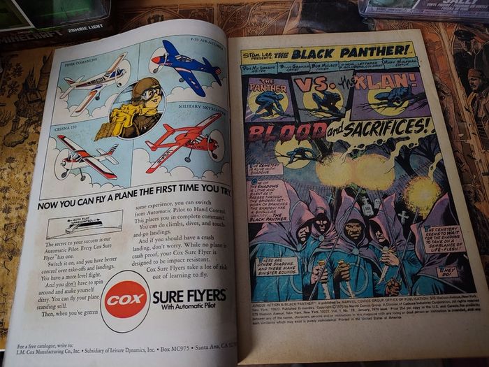 Jungle Action ! The Black Panther ! Issue #19 ! Black Panther Fights the Ku K.l.u.x. Klan ! Bronze Age Comic from 1976 ! by Marvel !
