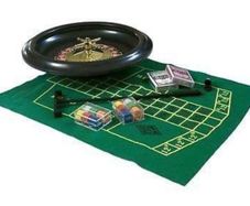 Complete Party Roulette Set 10" Massive Includes Felt Rake Chips Balls[10" Wheel]