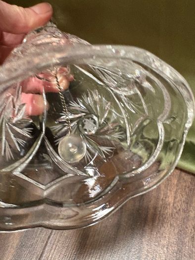 Vintage Irish Lead Crystal Hand Bell, Boyne Valley Pinwheel Pattern w/ Label