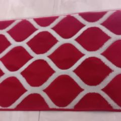 red and cream rug