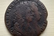 1693 William  and Mary Plain Edge Half Penny