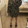BNWT plus zebra print blouson sleeve wrap dress Image 2
