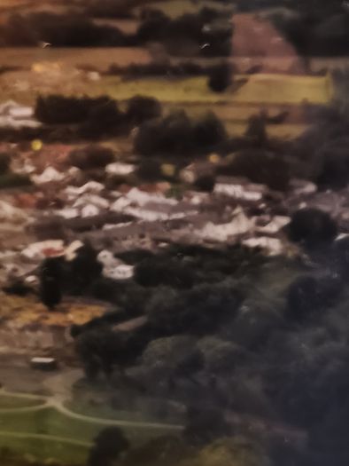 Framed print of air of village may be enniskerry Co. Wicklow.