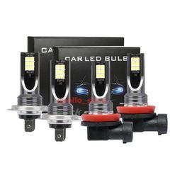 120W Fog Light 3030 LED Headlight Kits Bulb 6000K Driving DRL Fogs Lamp H1 H3 H4 H8 H11 9005 9006