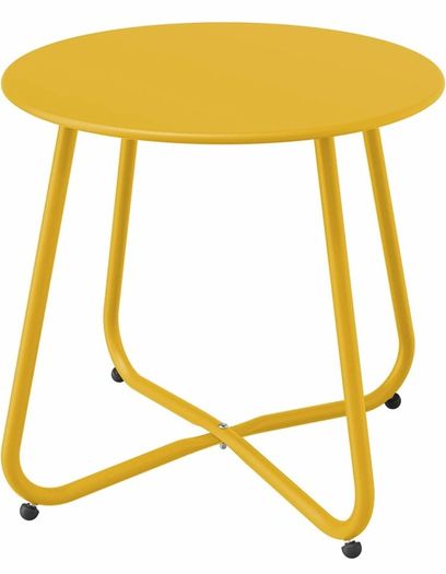 Side Table, Coffee Table, Lightweight, Weather Resistant, Beside Table for Living Room, Hallway, Bedroom, Garden, Terrace, Balcony (MULTIPLE COLOURS)