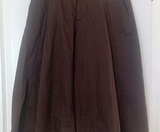 Uniqlo brown cotton culottes wide cropped trousers size XS
