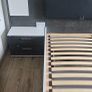 Bed frame matress and side console Image 2