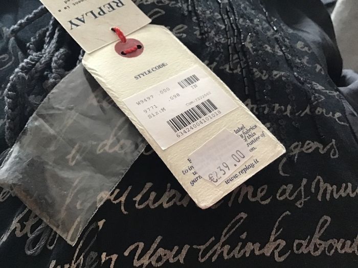 Replay Ladies Black Silk Dress Size Medium