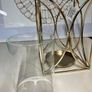 Small Gold Metal Design Freestanding Lantern/Candle Holder Image 3
