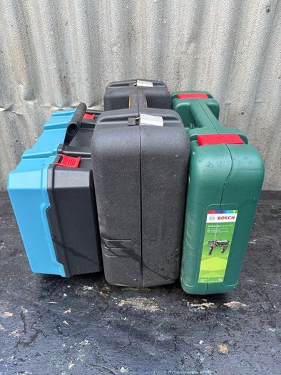 3 plastic powertool cases no powertools