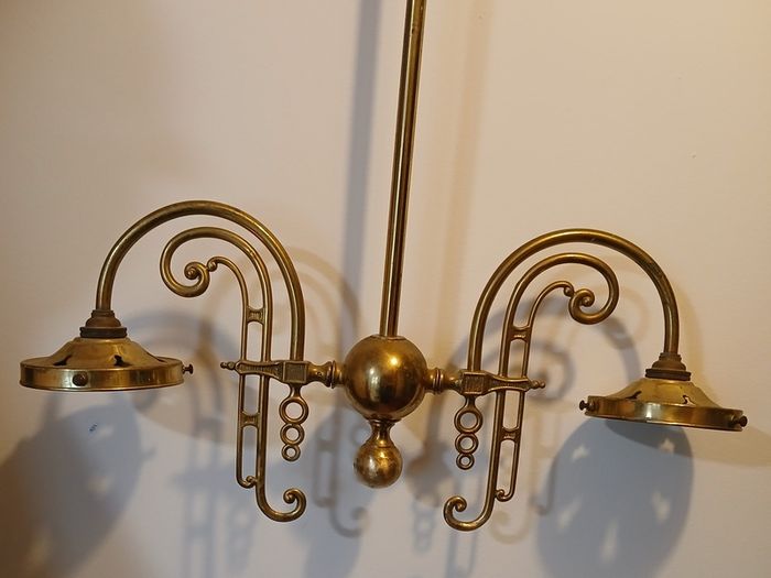 Brass chandelier