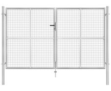 Garden Gate Galvanised Steel 306x200 cm Silver