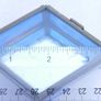 Vintage blue and clear etched flowers Brass trinket box , glass jewelry box Image 10