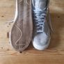 Nike shoesLightly used Nike Blazer Mid '77 PRM Vintage Bone Coconut Milk Grey/Light Blue   Mens Size 10/45 Image 2