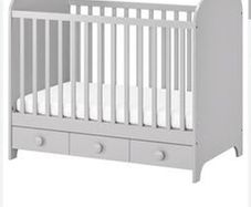 Ikea Gonatt bed/ cot with mattress and IKEA sheets