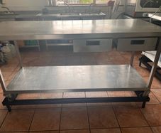 Stainless steel Tables.