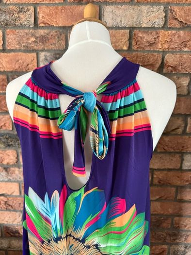Colourful Tie-neck Summer Dress