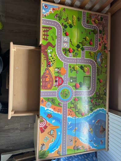 Wooden train table