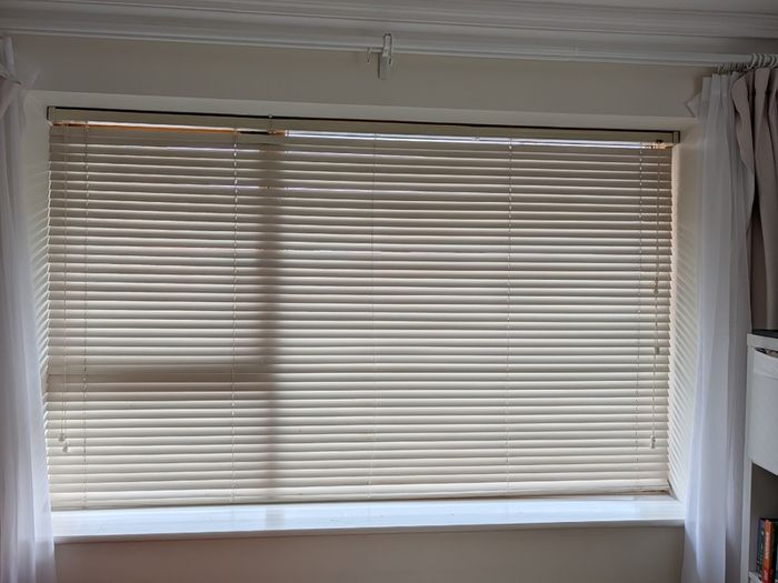 3 Large White Venetian Blinds - 156cm & 224cm