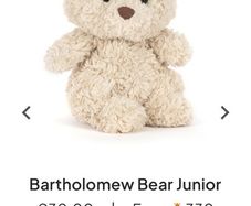 New JELLYCAT Bartholomew Bear Junior