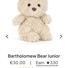 New JELLYCAT Bartholomew Bear Junior