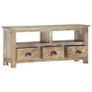 TV Cabinet 110x30x50 cm Solid Mango Wood Image 10