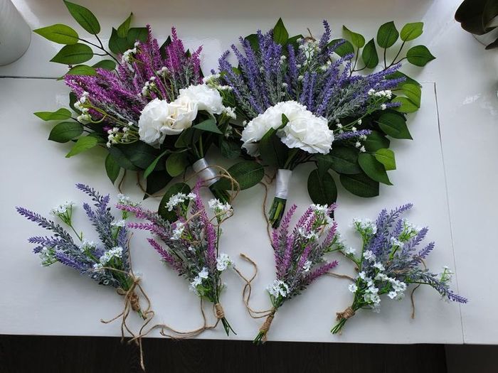 Lavender chair/ pew ends