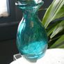 Small Signed Malta Mdina Glass Vase, Blue Summer, 12cm, Excellent Condition Image 5