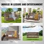 Wooden Porch Swing 4.5 ft, Patio bench swing for Courtyard & Garden, Upgraded 880 lbs Strong Load Capacity, Heavy Duty Swing Chair Image 6