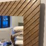 Geometric Carved Wooden Lean-To Mirror  Large (160 x 110cm) Image 2