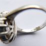 Vintage Sterling Silver 925 Big Stone Ring Women Champagne Crystal Cubic Zirconia 10g size Q1/2 Image 10