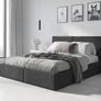 Bedroom Hilton upholstered bed frame. Storage box and  lifter support Image 6