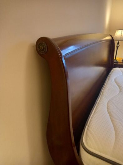 Mahogany sleigh bed