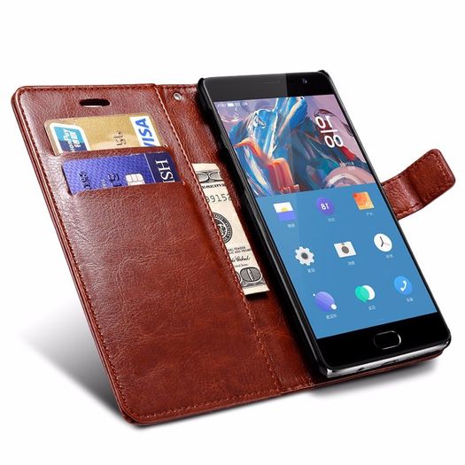 Black 100% Handmade Luxury Flip Case Cover For OnePlus 3 / OnePlus Three