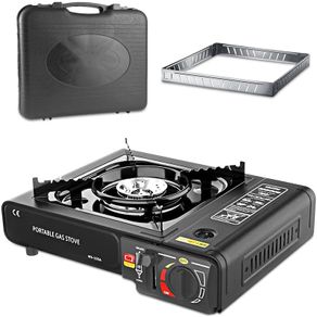 Gas Camping Stove Windproof Portable, Practical Camp Stove with Carry Case for Outdoor BBQ Party Camping Cooking, Gift for Outdoor Enthusiasts