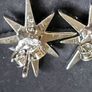 Cubic Zirconia Sterling Silver Star Errings Image 5