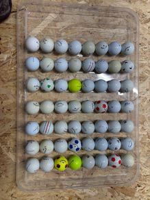 used miscoloured tour golfballs