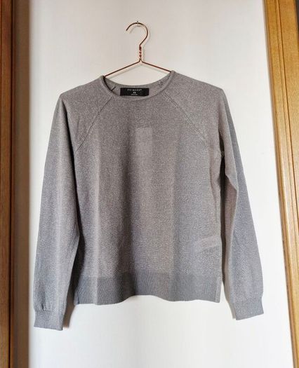 Light jumper from Primark with metallic thread silver grey size XS-M