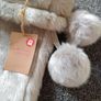 Luxury Super Soft Faux Fur Trim Christmas Stocking Silver Grey Image 4