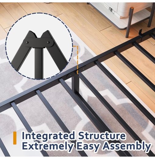 King Size Bed Frame with Upholstered Headboard, Wooden Storage Headboard Shelf, 5ft Upholstered Bed Frame Kingsize with Charging Station/USB Ports and LED Lights (Gray King Bed)