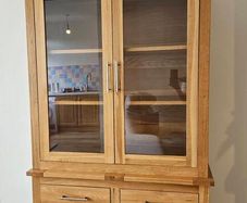 Solid oak display cabinet/ dresser