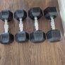 2 sets of used hexagonal dumbbells Image 2