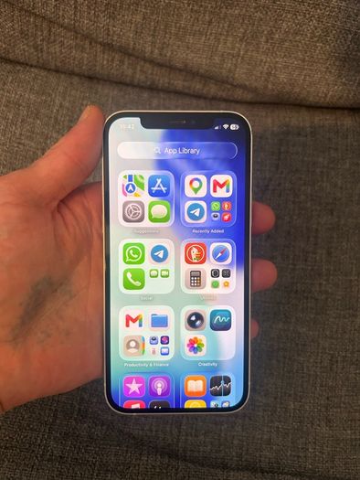 iPhone 12, white unlocked, 64gb, 100% new battery!