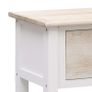 Sideboard Natural and White 115x30x76 cm Wood Image 8
