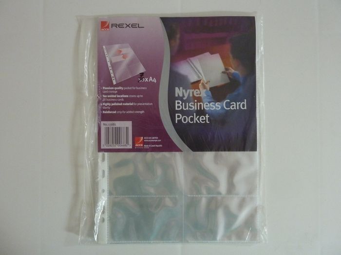 Business card pockets