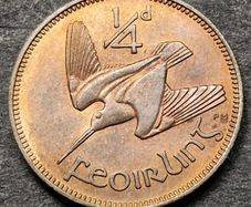 Ireland 1959 Fantastic Farthing coin with Luster